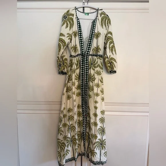 FARM Rio Milani Long Dress, Off-White Coconut Tree - Picture 6 of 13